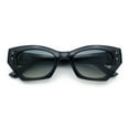 thumbnail image 1 of Womens Mod Fashion Rectangular Cat Eye Thick Temple Designer Sunglasses Slate - Blue Beige, 1 of 3