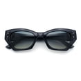 thumbnail image 1 of Womens Mod Fashion Rectangular Cat Eye Thick Temple Designer Sunglasses Slate - Blue Beige, 1 of 3