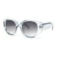 thumbnail image 1 of Womens Mod Fashion Round Thick Temple Plastic Chic Sunglasses Slate - Smoke, 1 of 4