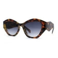 thumbnail image 1 of Womens Mod Geometric Angular Cat Eye Plastic Sunglasses Tortoise - Smoke, 1 of 4