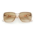 thumbnail image 1 of Womens Mod Inset Lens Oversize Rectangular Cat Eye Retro Plastic Sunglasses Beige - Brown, 1 of 6