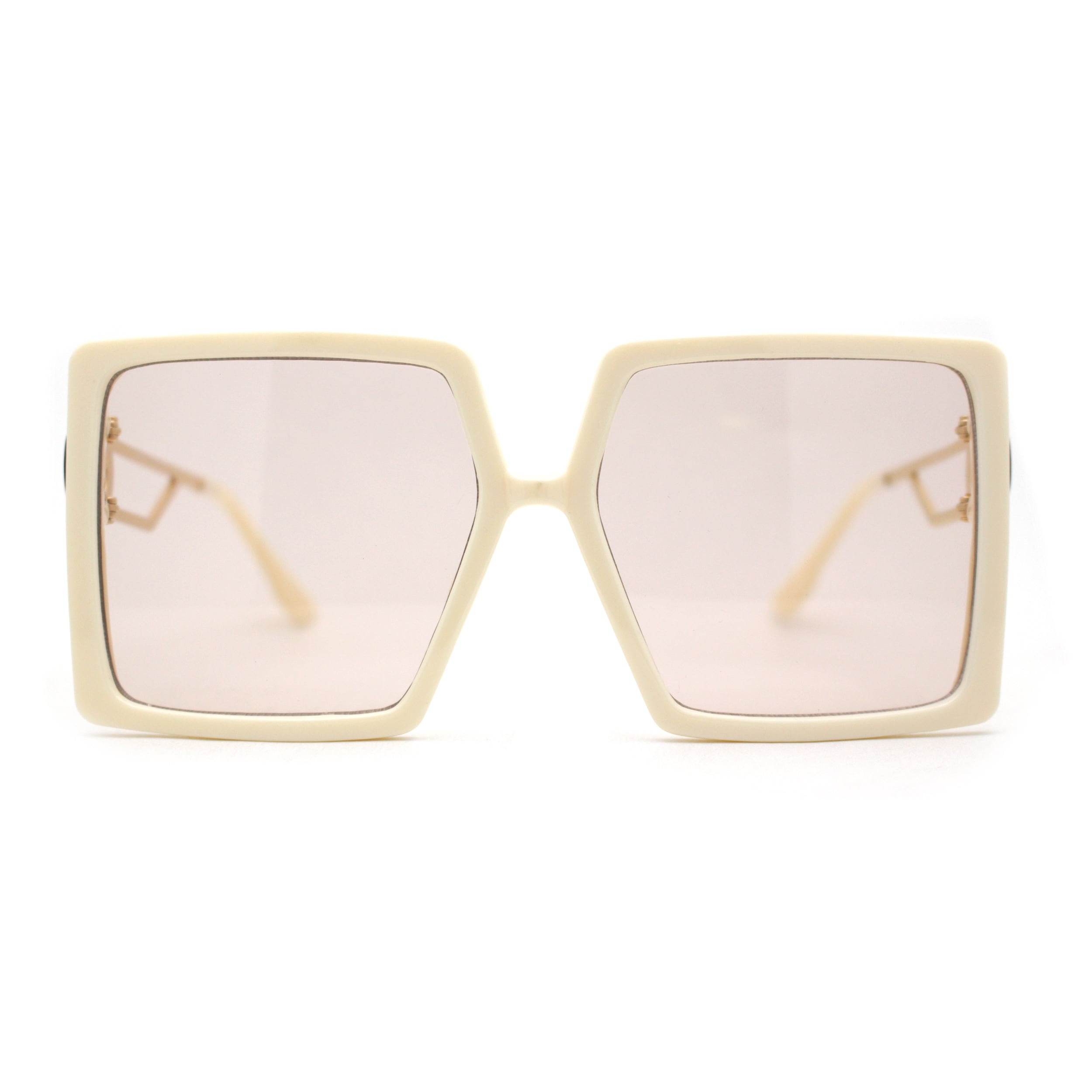 Luxe brown square plastic sunglasses Alvana Luxe Oversized Square Sunglasses Polarized – Elegante  main image 3