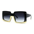 thumbnail image 1 of Womens Mod Luxury Squared Chic Plastic Fashion Sunglasses Black Smoke, 1 of 4