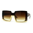 thumbnail image 1 of Womens Mod Luxury Squared Chic Plastic Fashion Sunglasses Tortoise Brown, 1 of 4