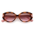 thumbnail image 1 of Womens Mod Oval Thick Plastic Fancy Chic Fashion Sunglasses Tortoise Pink - Brown Pink, 1 of 8