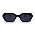 thumbnail image 1 of Womens Mod Pentagon Shape Plastic Retro Sunglasses Shiny black, 1 of 4
