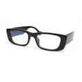 thumbnail image 1 of Womens Mod Rectangle Fashionable Blue Light Filter Computer Glasses Black, 1 of 4