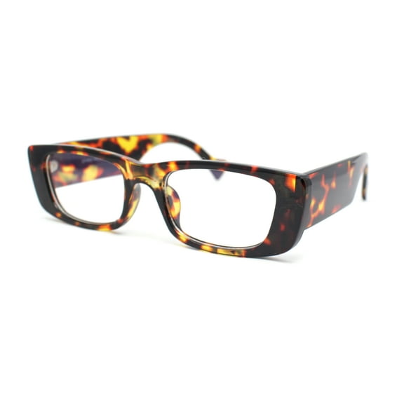 Womens Mod Rectangle Fashionable Blue Light Filter Computer Glasses Tortoise