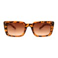 thumbnail image 1 of Womens Mod Rectangle Plastic Retro Sunglasses Tortoise Brown, 1 of 4