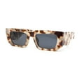 thumbnail image 1 of Womens Mod Rectangle Thick Plastic Fashion Sunglasses Slate Tortoise - Black, 1 of 4