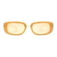 thumbnail image 1 of Womens Mod Rimless Rectangle Plastic Trendy Sunglasses Ivory Peach, 1 of 5