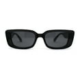 thumbnail image 1 of Womens Mod Square Cat Eye Plastic Fashion Sunglasses All Black, 1 of 4
