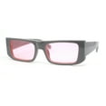 thumbnail image 1 of Womens Mod Square Rectangle Subtle Cat Eye Plastic Retro Sunglasses Grey - Pink, 1 of 4