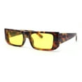 thumbnail image 1 of Womens Mod Square Rectangle Subtle Cat Eye Plastic Retro Sunglasses Tortoise - Yellow, 1 of 4