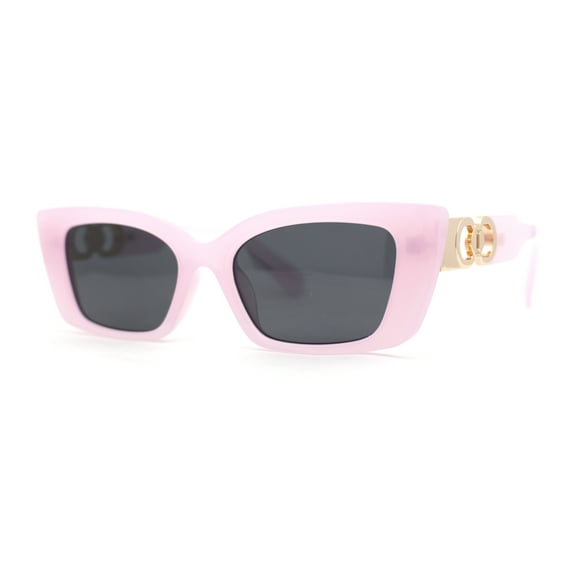Womens Mod Squared Cat Eye Designer Fashion Sunglasses Pink - Black