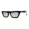 thumbnail image 1 of Womens Mod Squared Cat Eye Sunglasses Black Silver Mirror, 1 of 4