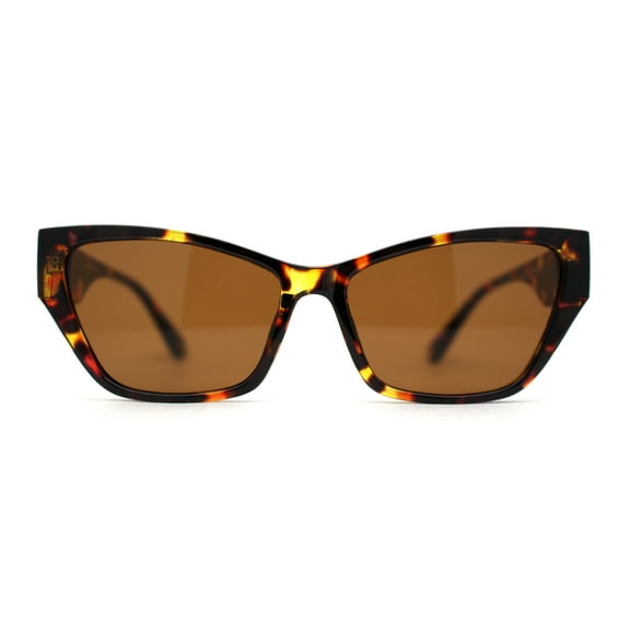 Womens Mod Squared Cat Eye Sunglasses Tortoise Brown