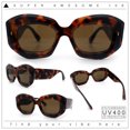 thumbnail image 1 of Womens Mod Thick Beveled Plastic Retro Glamorous Sunglasses Tortoise - Brown, 1 of 8