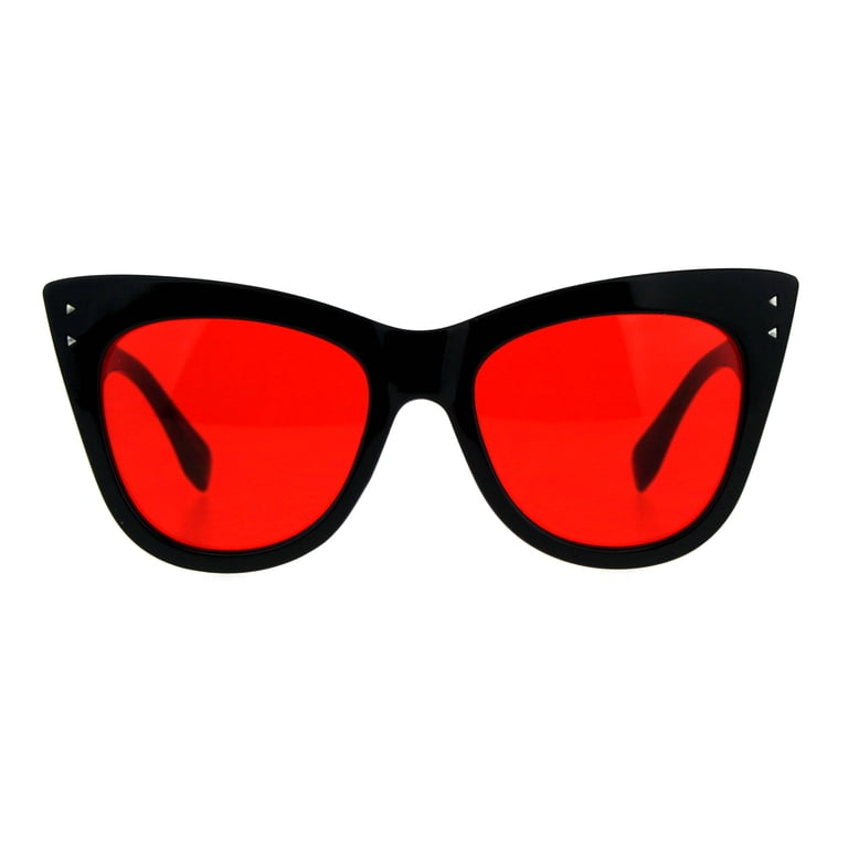 High Quality Oversized Chunky Retro Red  And Black Sunglasses High Quality Rectangle Oversized Lens Shades Sunglasses  main image 2