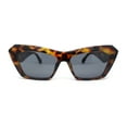 thumbnail image 1 of Womens Mod Thick Plastic Cat Eye Oversized Fashion Sunglasses Tortoise - Black, 1 of 4