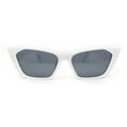 thumbnail image 1 of Womens Mod Thick Plastic Cat Eye Oversized Fashion Sunglasses White - Black, 1 of 4