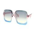 thumbnail image 1 of Womens Mod Thick Plastic Rectangle Butterfly Designer Sunglasses Slate Pink Blue - Grey Yellow, 1 of 4