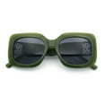 thumbnail image 1 of Womens Mod Thick Plastic Rectangle Designer Fashion Butterfly Sunglasses Green - Black, 1 of 8