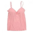 thumbnail image 1 of Womens Modal Built-in Bra Padded Camisole Yoga Tanks Tops (Pink,M), 1 of 10