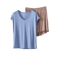 thumbnail image 1 of Womens Modal Pajamas Sets with Short Comfy Sleepwear Cap Sleeve Tops Nightwear 2 Piece Pjs Loungewear, 1 of 6