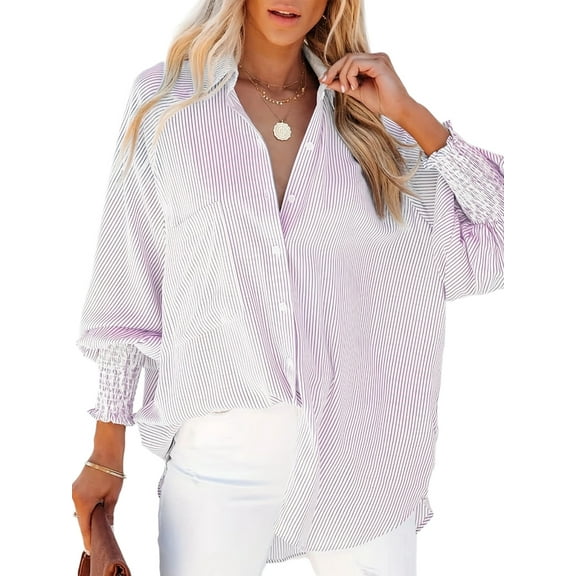 Womens Modern Beach Cover Up Blouse Button Down Shirt Dresses Tops