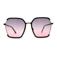 thumbnail image 1 of Womens Modern Designer Fashion Metal Rim Geometric Sunglasses Black Yellow Grey Red, 1 of 4