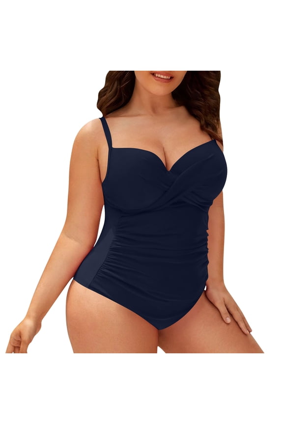 Womens Modest One Piece Swimsuit Athletic Racing Swimsuit with Print Color Block Design Compression Fit Competitive Bathing Suit with Built-in Bra Navy