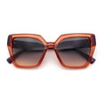 thumbnail image 1 of Womens Modish Squared Oversized Cat Eye Plastic Sunglasses Orange Purple - Black Brown, 1 of 8