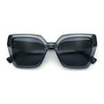thumbnail image 1 of Womens Modish Squared Oversized Cat Eye Plastic Sunglasses Slate - Black, 1 of 8