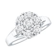 thumbnail image 1 of Rosec Jewels Womens Moissanite Engagement Ring, Floral Ring (D-VS1 Quality), 18K White Gold, US 13.00, 1 of 9