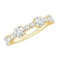thumbnail image 1 of Rosec Jewels Certified Moissanite Half Eternity Ring for Women - Moissanite Wedding Band - D-VS1 Quality, 14K Yellow Gold, US 13.00, 1 of 9