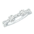 thumbnail image 1 of Rosec Jewels Certified Moissanite Half Eternity Ring for Women - Moissanite Wedding Band - D-VS1 Quality, 18K White Gold, US 5.50, 1 of 9