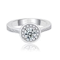 thumbnail image 1 of Womens Moissanite Rings 0.3/0.5 Carat Diamond Ring Diamond Promise Ring Moissanite Wedding Rings for Women Sterling Silver Moissanite Ring Engagement Ring Moissanite, 1 of 8