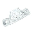 thumbnail image 1 of Rosec Jewels Womens Moissanite Solitaire Engagement Ring, Infinity Ring - D-VS1 Grade, 10K White Gold, US 3.00, 1 of 8