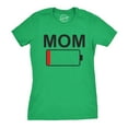 thumbnail image 1 of Womens Mom Battery Low Funny Sarcastic Graphic Tired Parenting Mother T shirt Womens Graphic Tees, 1 of 6
