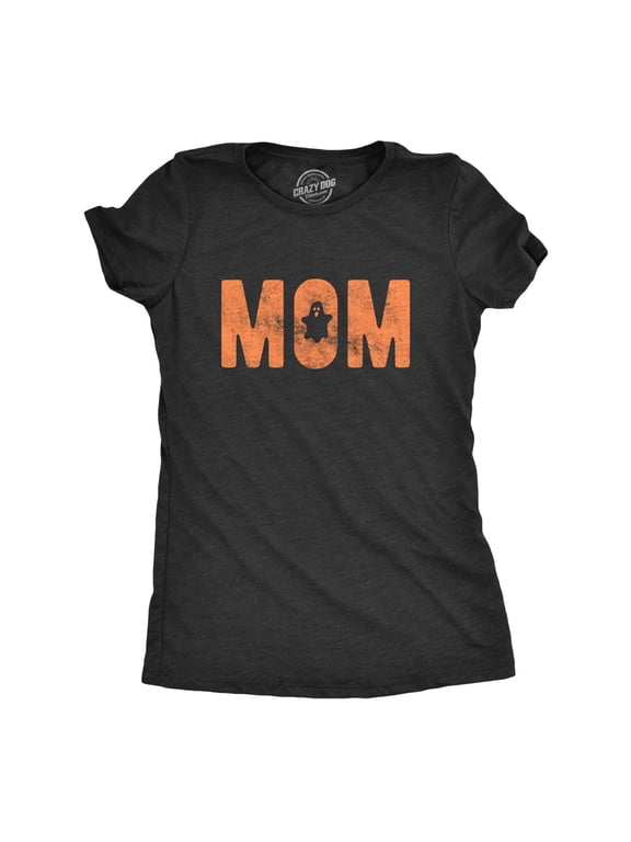 Womens Mom Halloween T Shirt Funny Spooky Ghost Graphic Novelty Tee Womens Graphic Tees