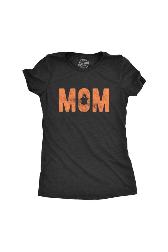 Womens Mom Halloween T Shirt Funny Spooky Ghost Graphic Novelty Tee Womens Graphic Tees