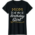 thumbnail image 1 of Womens Mom Of The Birthday Girl Matching Family Gold Design Mommy T-Shirt Unisex S-5XL Hot Trending Shirt, Vintage Birthday Gift, 1 of 2