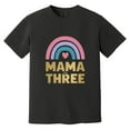 thumbnail image 1 of Womens Mom Of Three Third Baby Announcement Mothers Day Multi Child Family Comfort Color T-Shirt, Unisex, up to size 4XL, 1 of 4