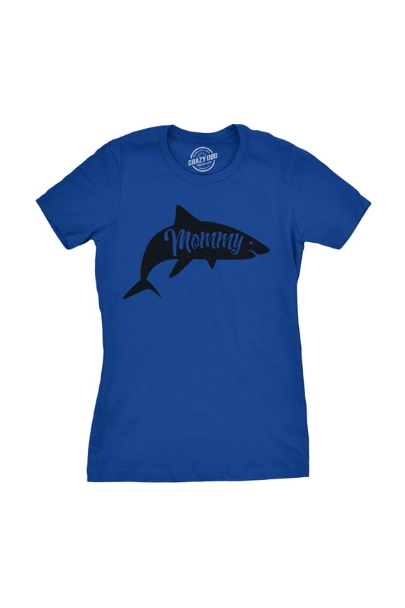 Womens Mommy Shark T shirt Cute Mom Gift Funny Mama Family Cute Mothers Day Tee Womens Graphic Tees