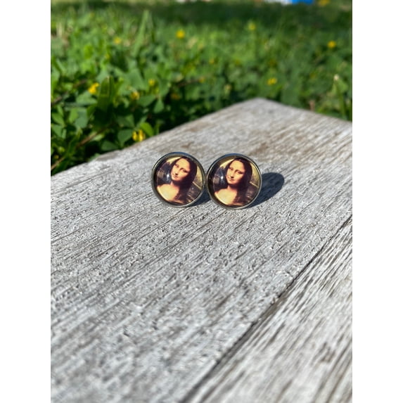 Womens Mona Lisa Novelty Earrings Mona Lisa gift