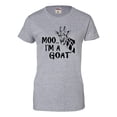 thumbnail image 1 of Womens Moo....I'm A Goat Funny Animal T-Shirt, 1 of 1