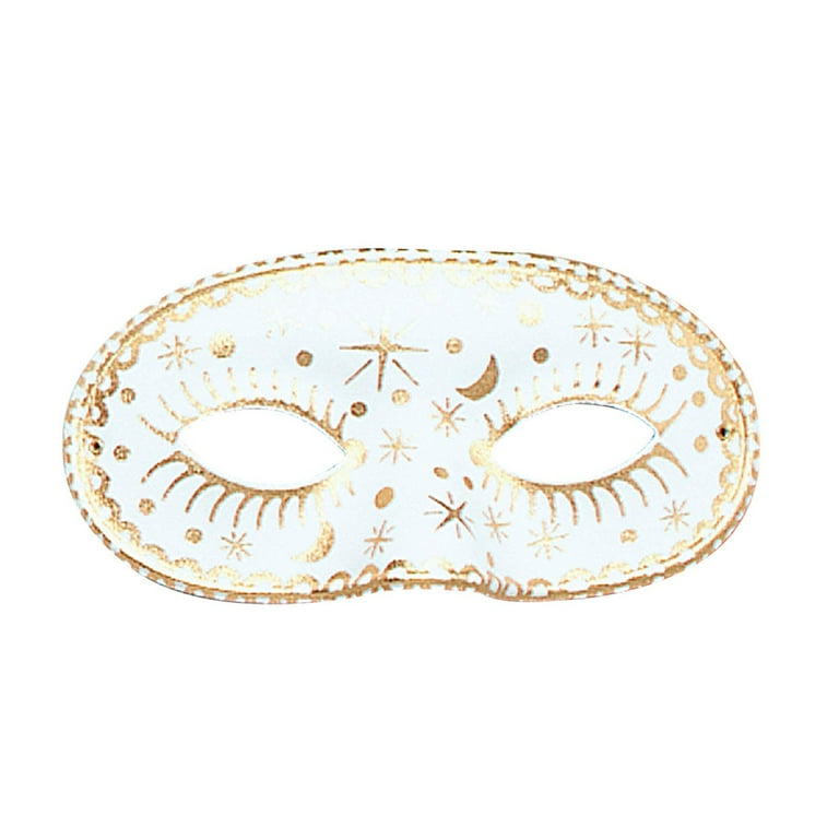 Womens Moon Star Domino White Eye Masks Female Halloween Costume Womens Moon Star Domino White Eye Masks Female Halloween Costume