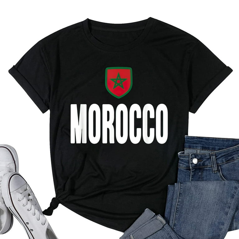 Morocco T-Shirt Moroccan Flag Souvenir Love Gift Morocco T-Shirt Moroccan Flag Souvenir Love Gift