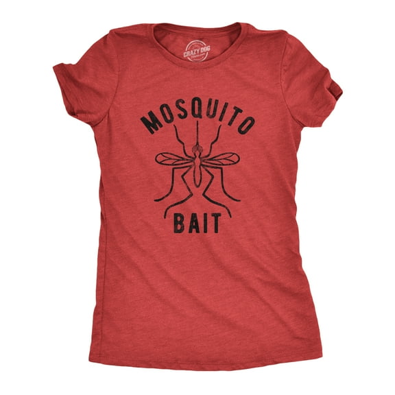 Womens Mosquito Bait T Shirt Funny Camping Campfire Outdoors Bug Bite Graphic Novelty Tee Womens Graphic Tees